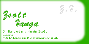 zsolt hanga business card